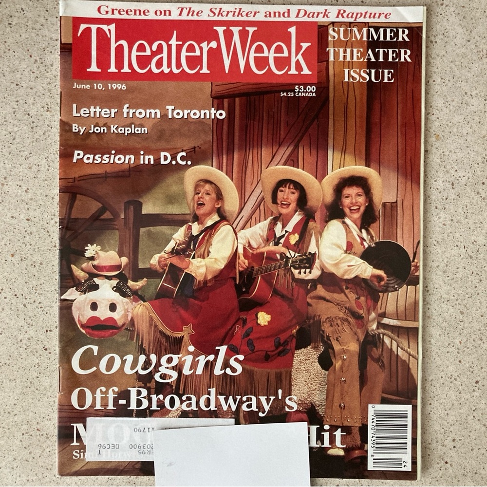 Mary Murfitt Mary Ehlinger Theater Week Magazine June 10 1996 - Label Attached